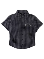 Vintage plaid distressed shirt