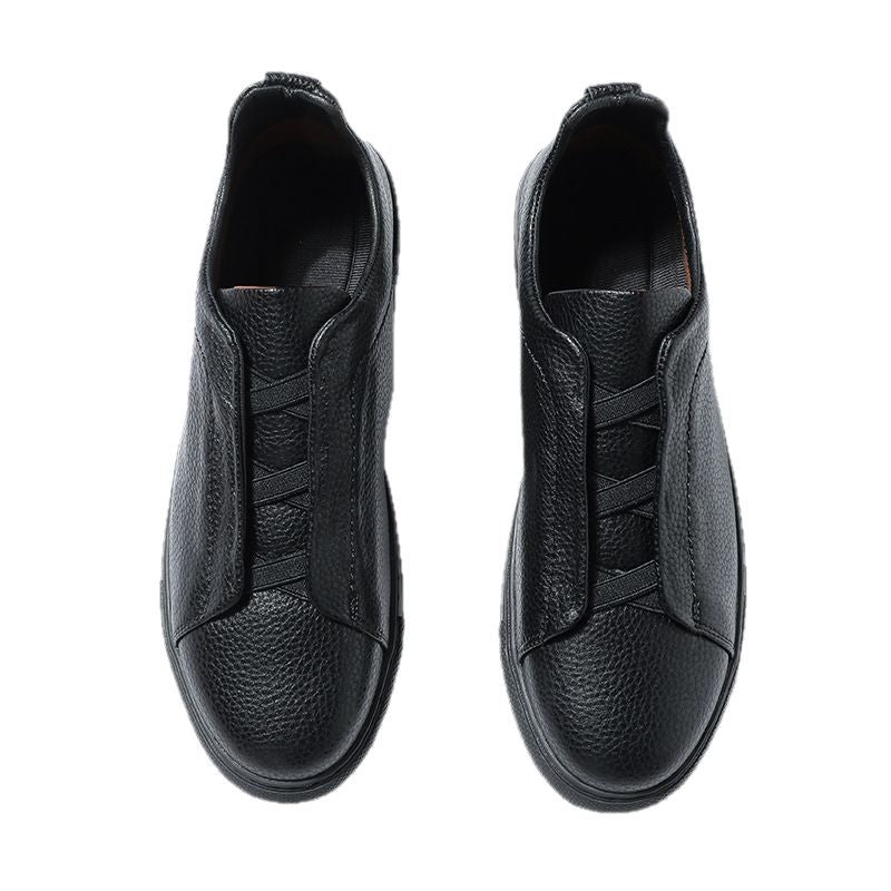 Men's Casual Leather Slip-On Shoes with Soft Sole
