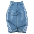 Mens Striped Wide Leg Denim Pants