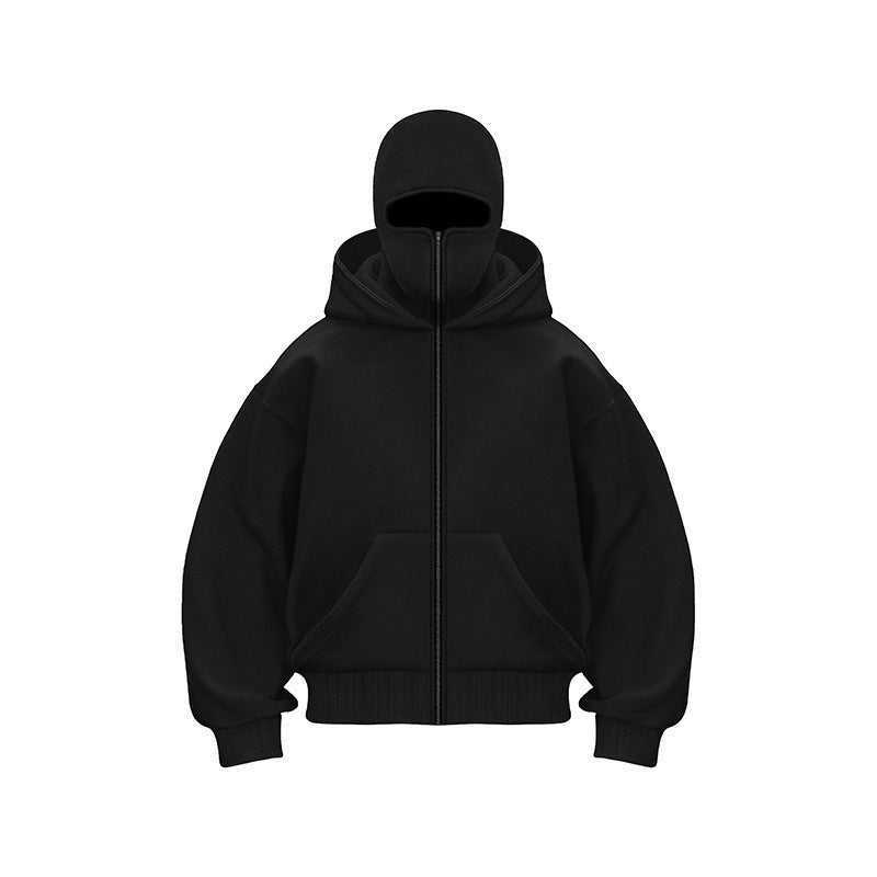 Light-colored board with hood men's hoodie