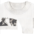 Knitted loose short-sleeved pullover