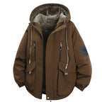 Men's thick and warm padded loose-fitting cotton coat