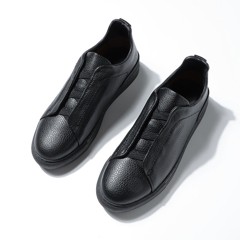 Men's Casual Leather Slip-On Shoes with Soft Sole