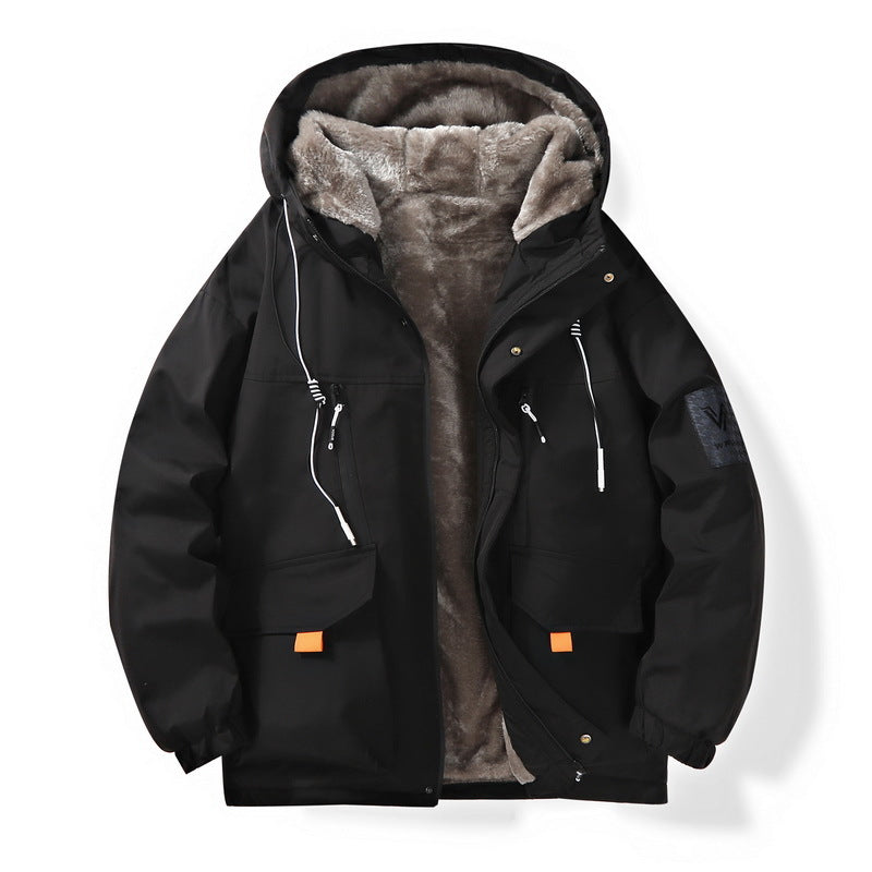 Men's thick and warm padded loose-fitting cotton coat