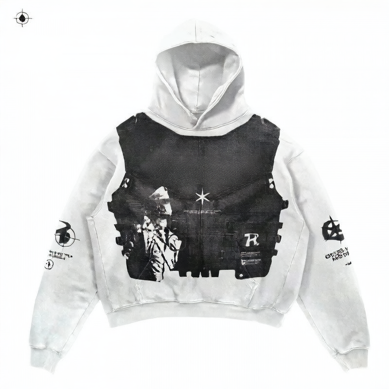 Oversized Print Hoodie