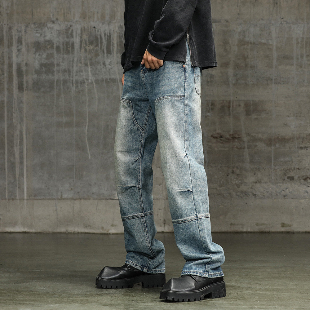 Mens Straight Leg Denim Pants
