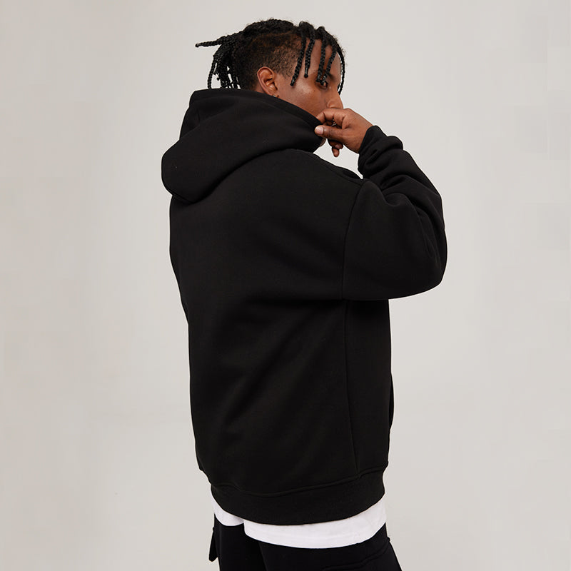 Versatile loose fleece-lined Hoodie