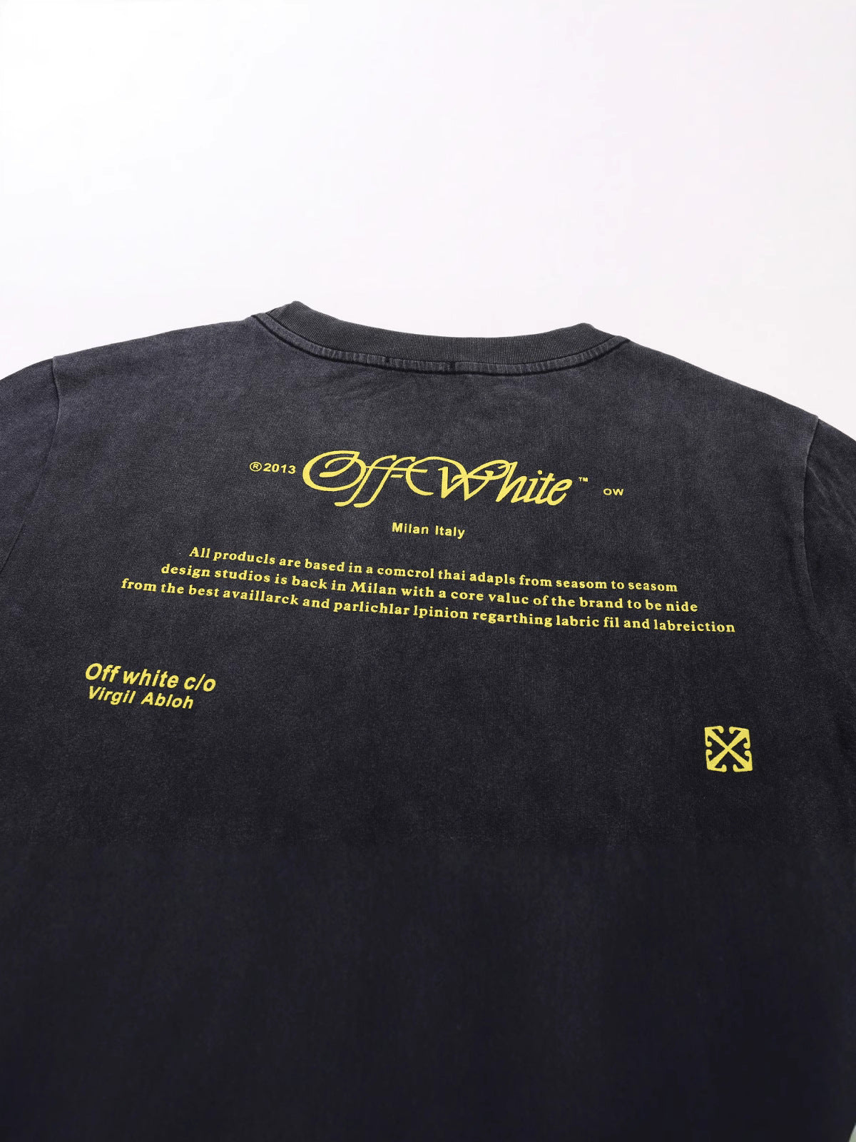 Washed Vintage Print Cotton T-Shirt