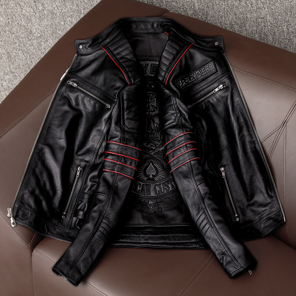 Cowhide Leather Motorcycle Jacket