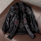 Cowhide Leather Motorcycle Jacket