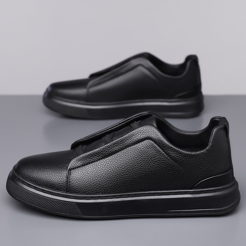 Men's Casual Leather Slip-On Shoes with Soft Sole