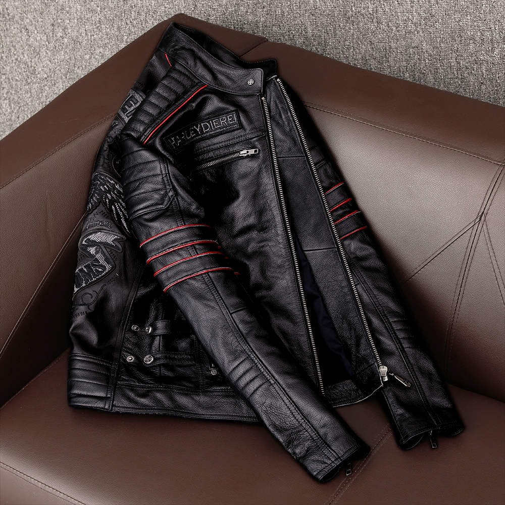 Cowhide Leather Motorcycle Jacket