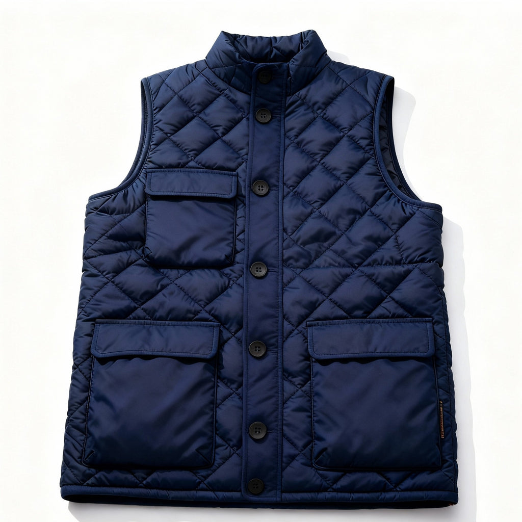 Diamond Quilted Cotton Gilet