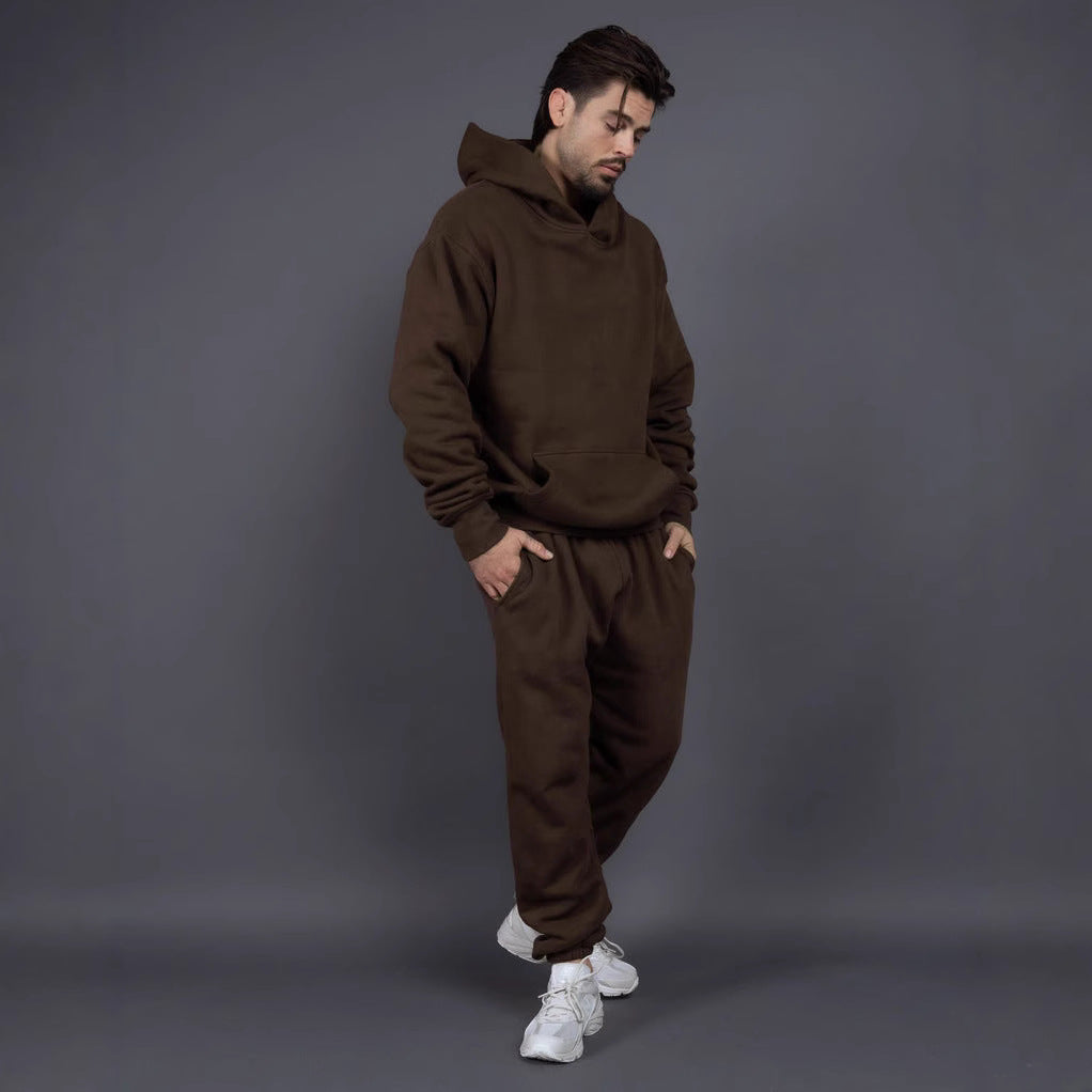 Versatile loose fleece-lined Hoodie