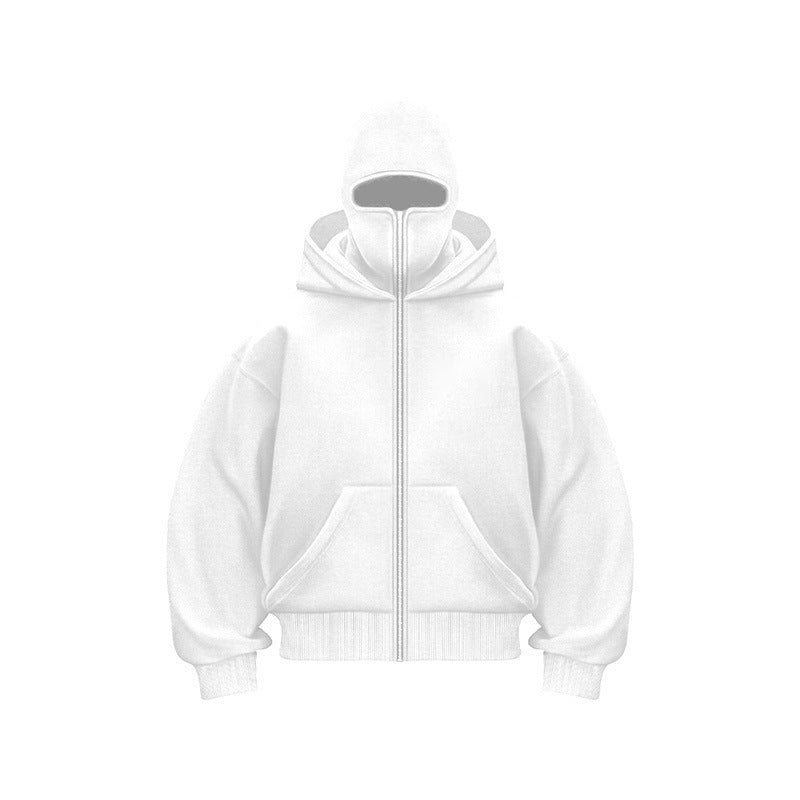 Light-colored board with hood men's hoodie