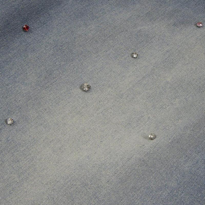 Embroidered Denim Shorts