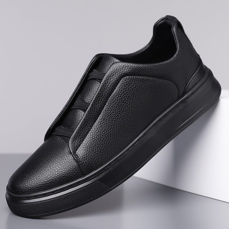 Men's Casual Leather Slip-On Shoes with Soft Sole