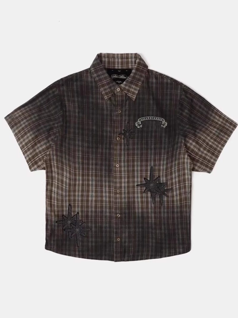 Vintage plaid distressed shirt