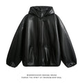 A+ Men's Hooded Leather Jacket