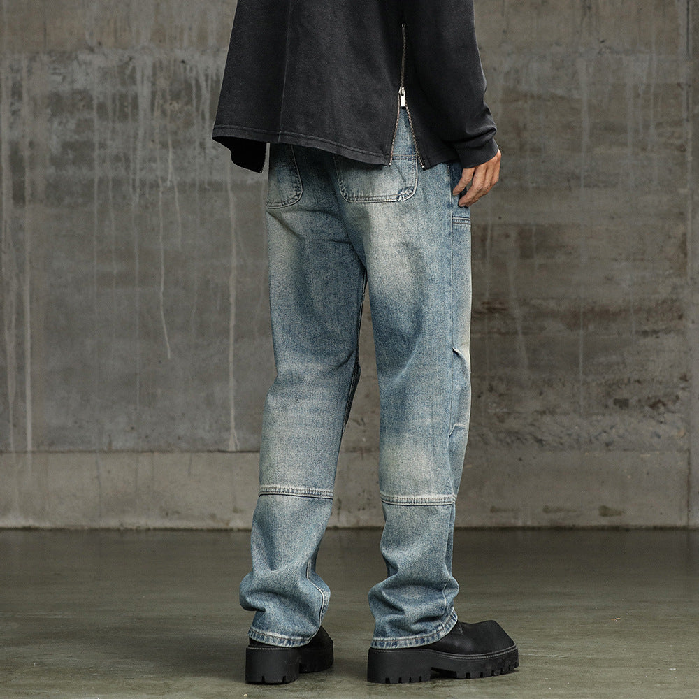 Mens Straight Leg Denim Pants