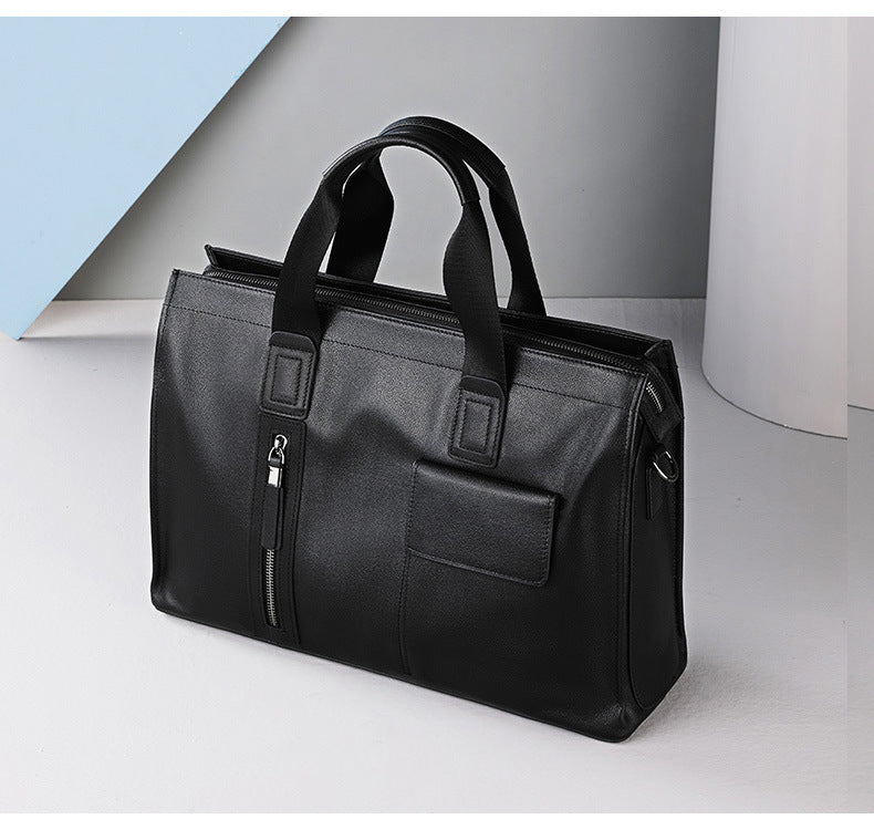 Genuine Leather Men's Business Briefcase