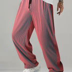Cationic stripe tube pants