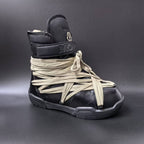 Winter and autumn lace-up snow boots