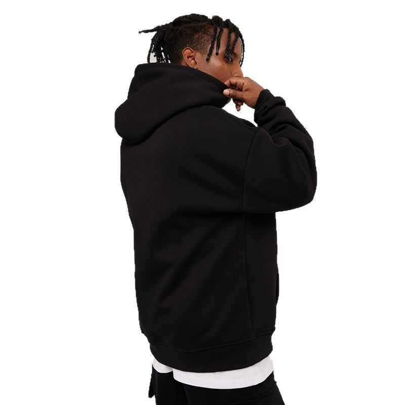 Versatile loose fleece-lined Hoodie