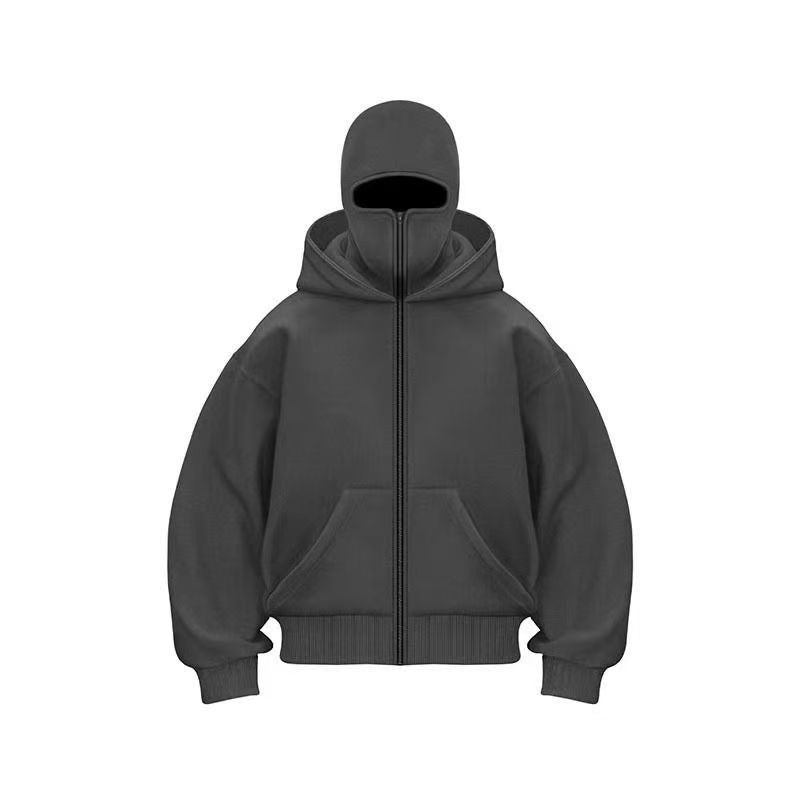 Light-colored board with hood men's hoodie