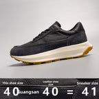 High-top vintage leather shoes