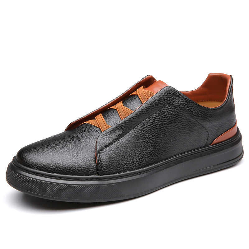 Men's Casual Leather Slip-On Shoes with Soft Sole
