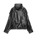 Leather  Stand Collar Jacket