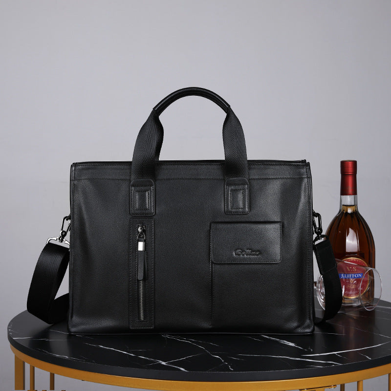 Genuine Leather Men's Business Briefcase