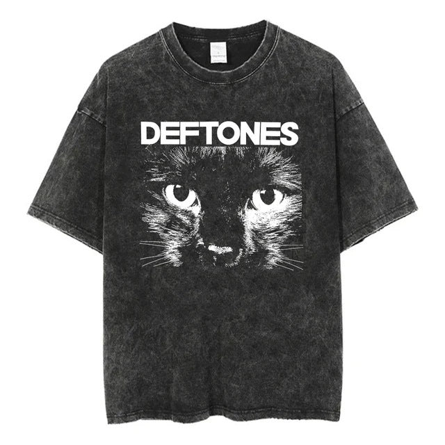 Deftones Band Graphic Cotton T-Shirt