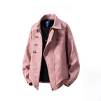 Mens Lapel Jacket with Metal Decoration