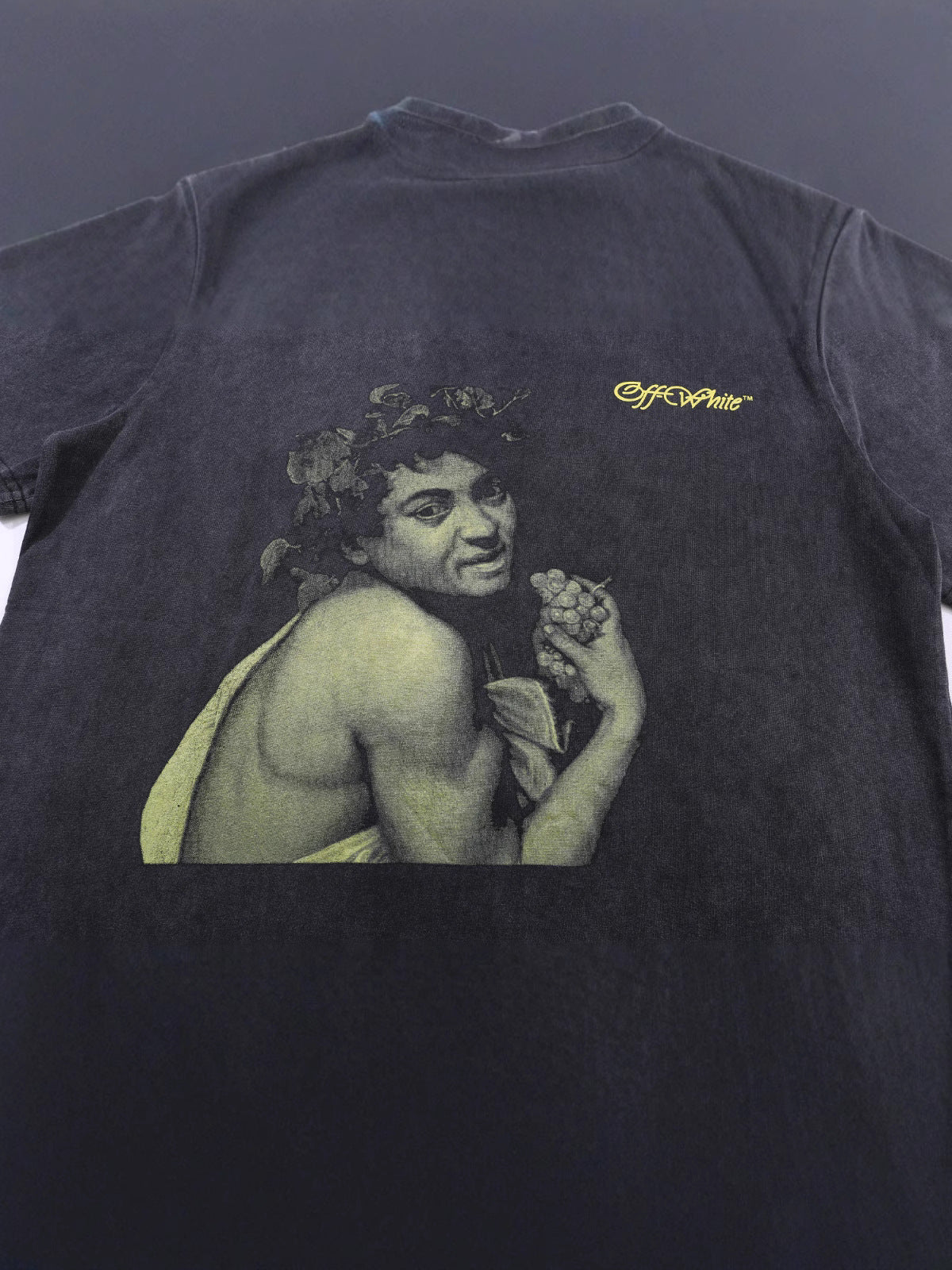 Washed Vintage Print Cotton T-Shirt