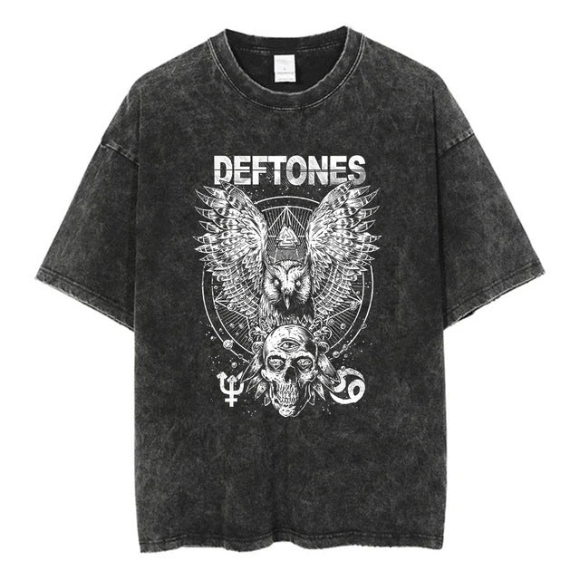 Deftones Band Graphic Cotton T-Shirt