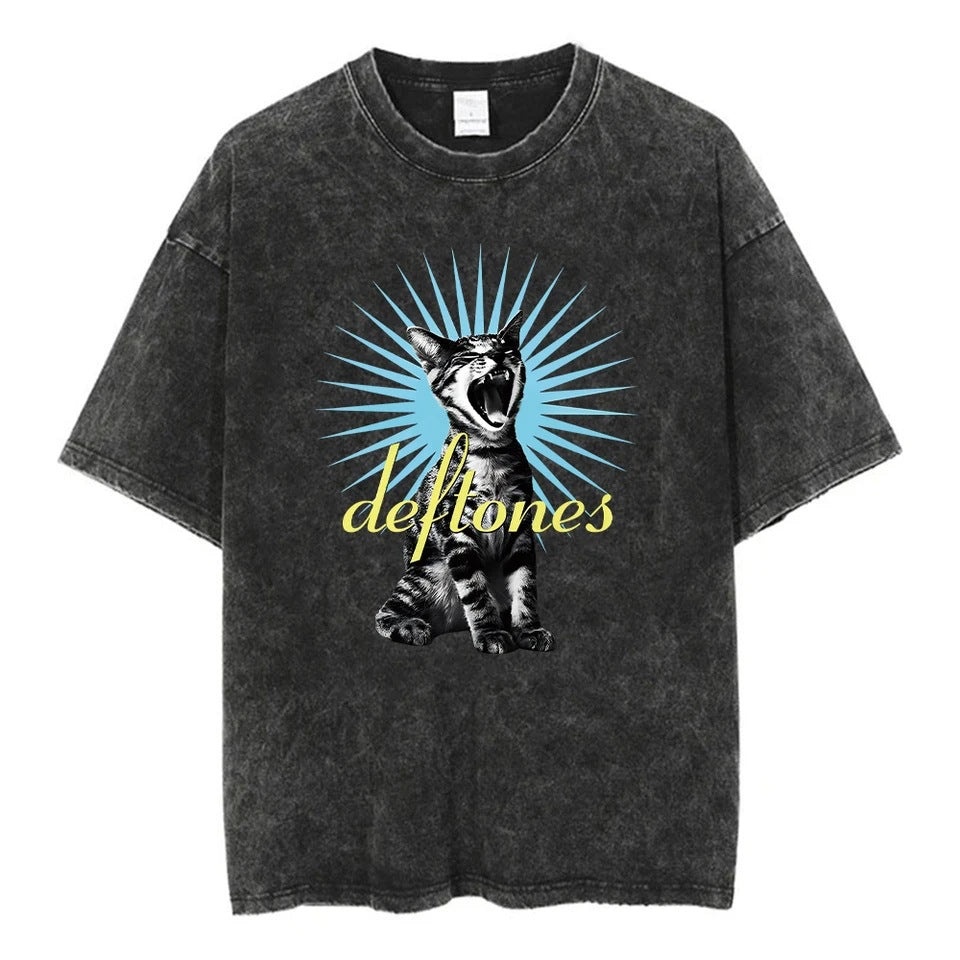Deftones Band Graphic Cotton T-Shirt