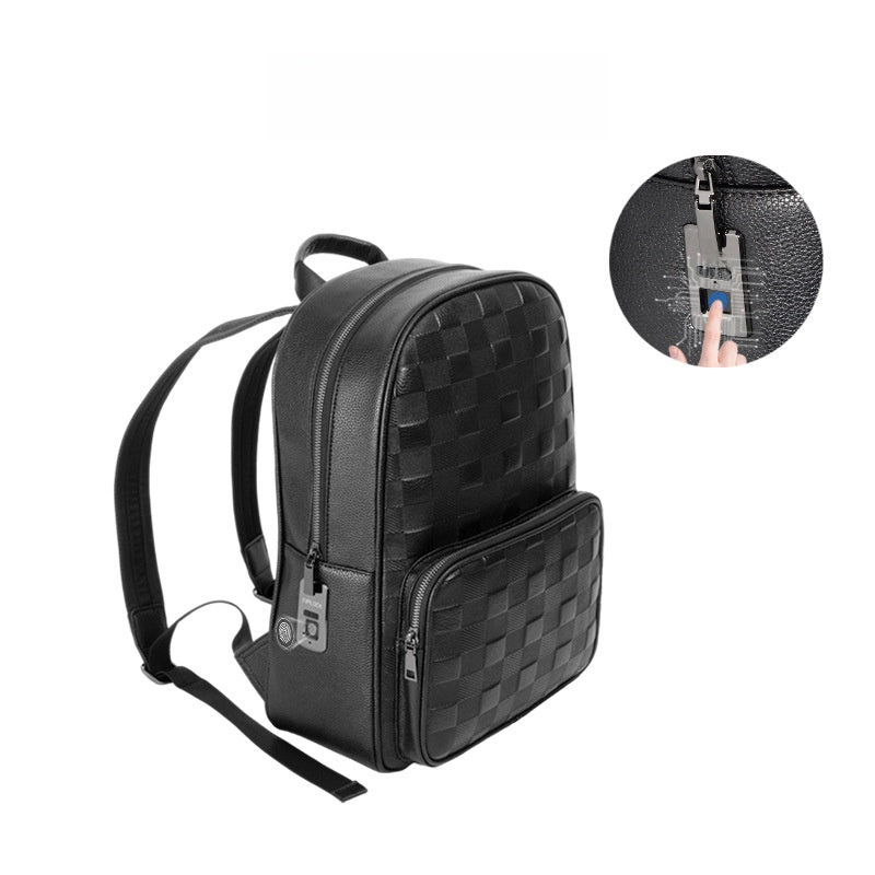 A+ Fingerprint Leather Backpack