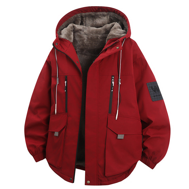 Men's thick and warm padded loose-fitting cotton coat