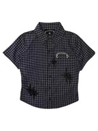 Vintage plaid distressed shirt