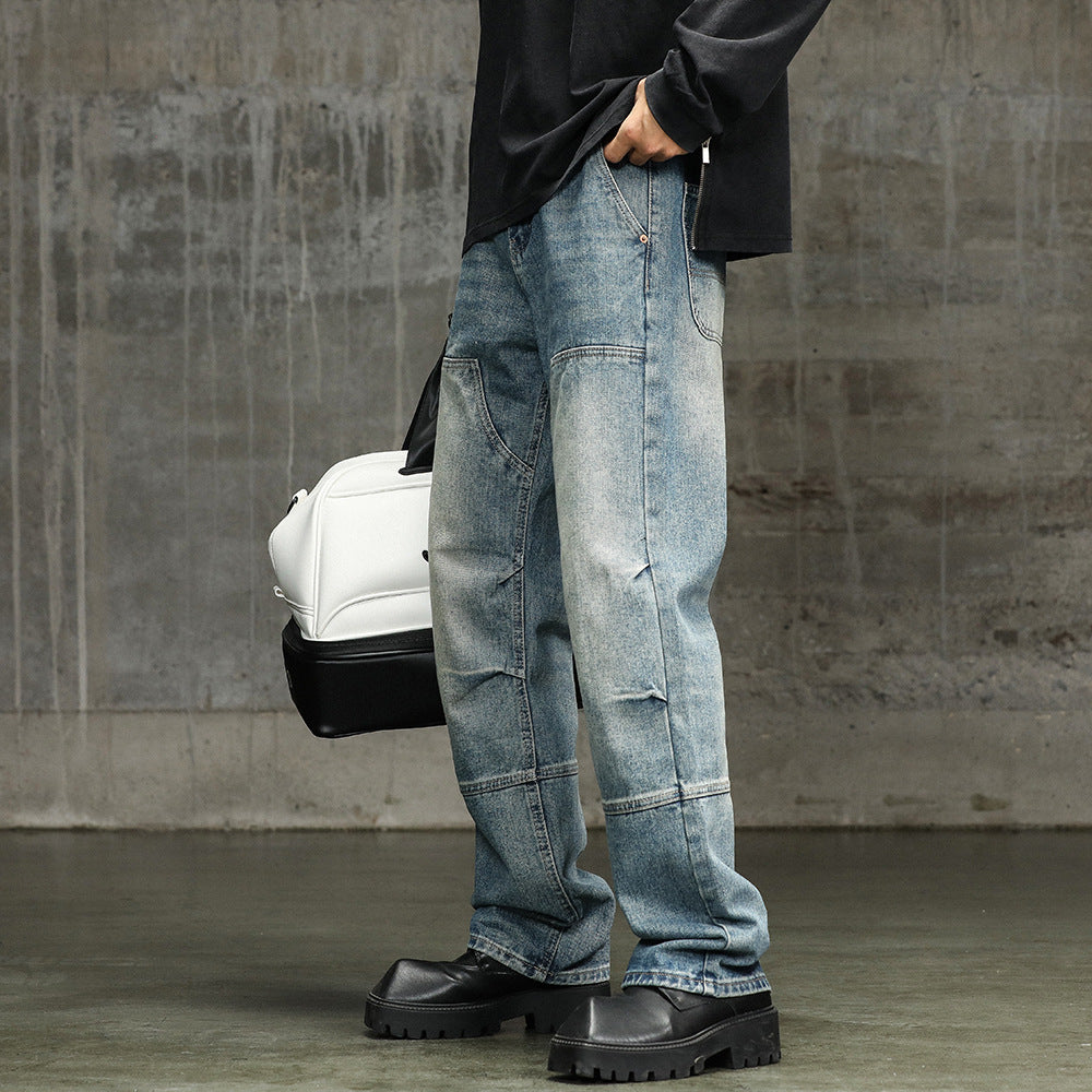 Mens Straight Leg Denim Pants