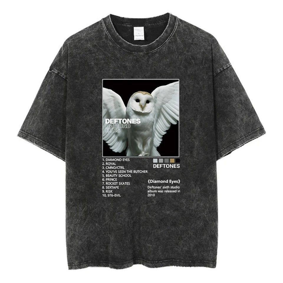Deftones Band Graphic Cotton T-Shirt