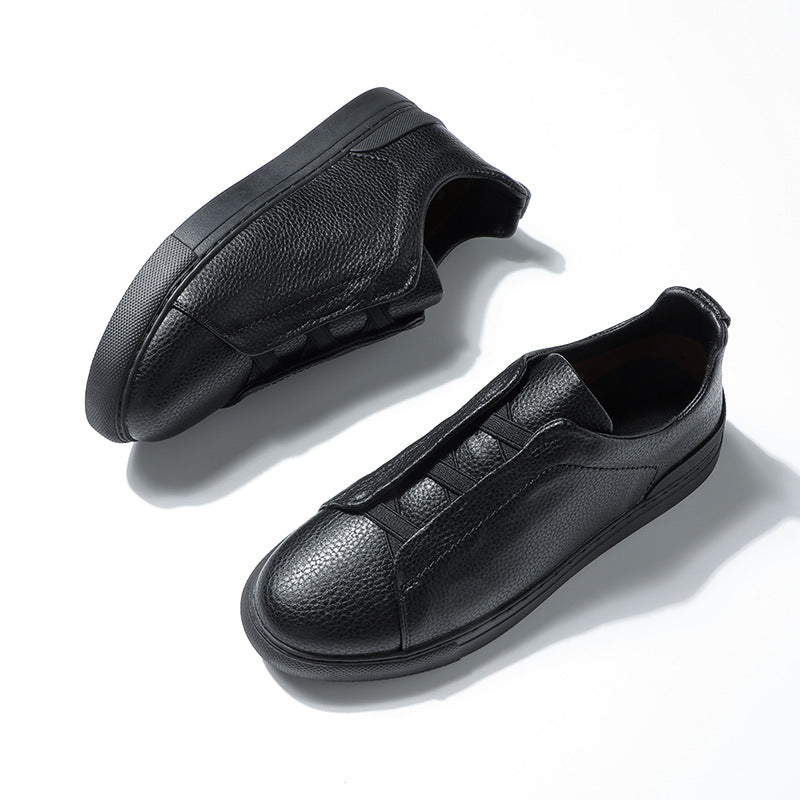Men's Casual Leather Slip-On Shoes with Soft Sole