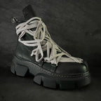 Genuine Leather High-Top Casual Sneakers