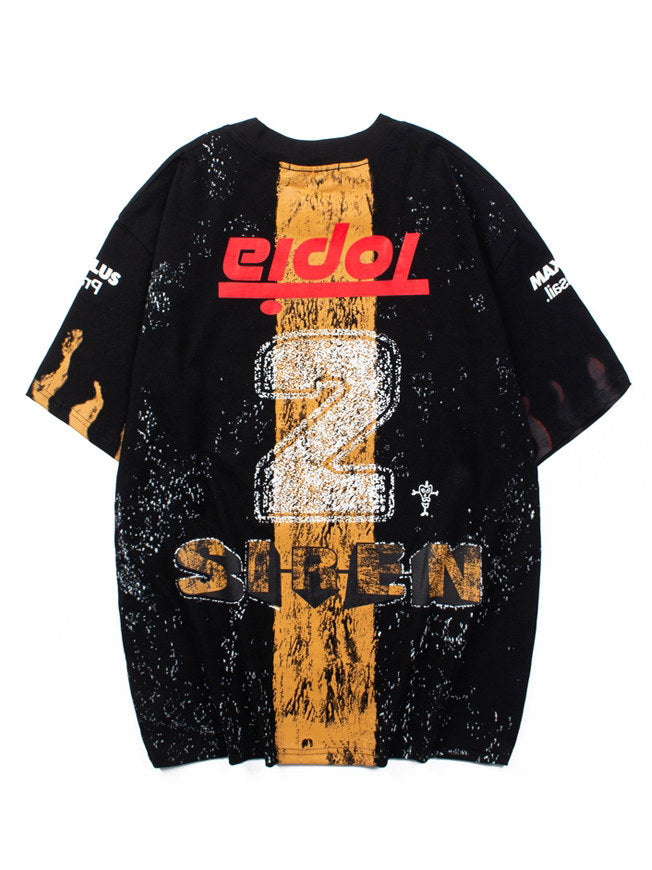 Travis Scott Cactus Jack Graffiti Print Cotton T-Shirt