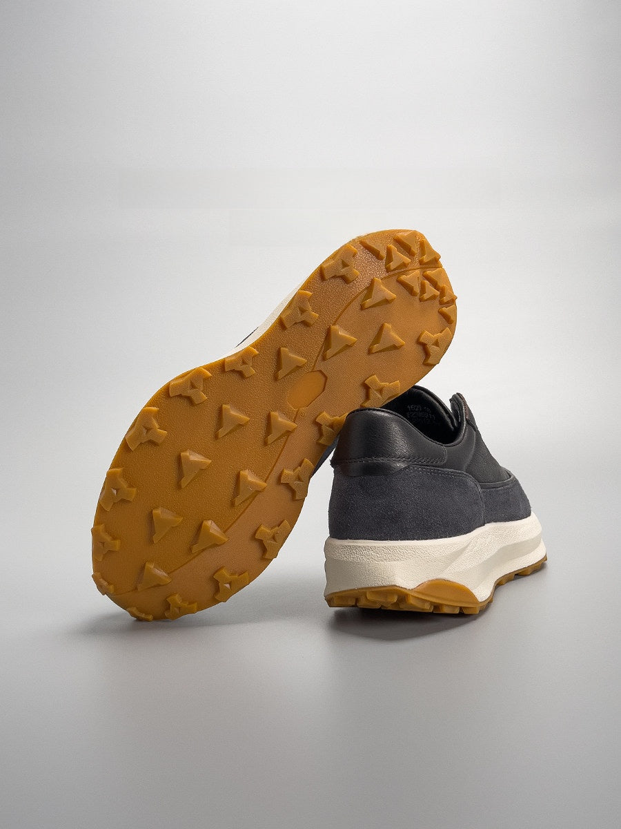 High-top vintage leather shoes