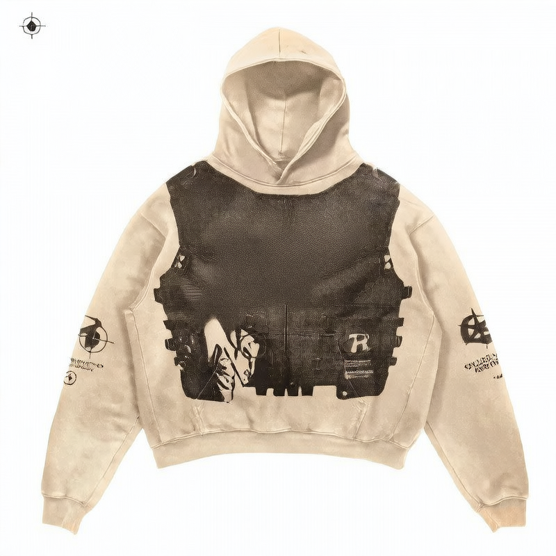 Oversized Print Hoodie