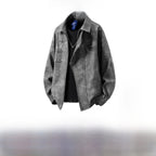 Mens Lapel Jacket with Metal Decoration