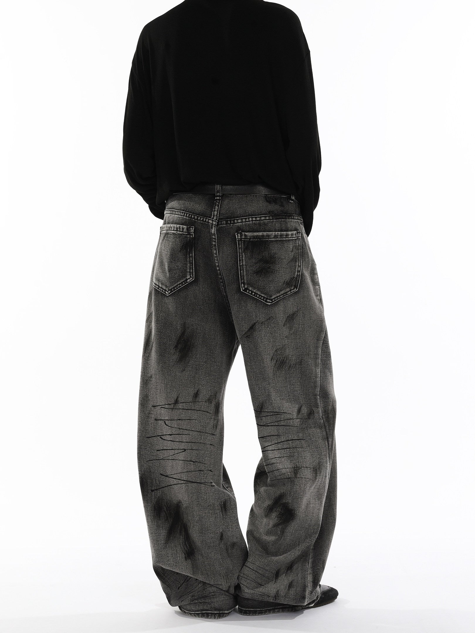 Retro loose-fitting casual wide-leg pants